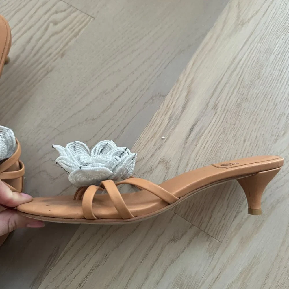 Handmade Beaded Flower Shoes